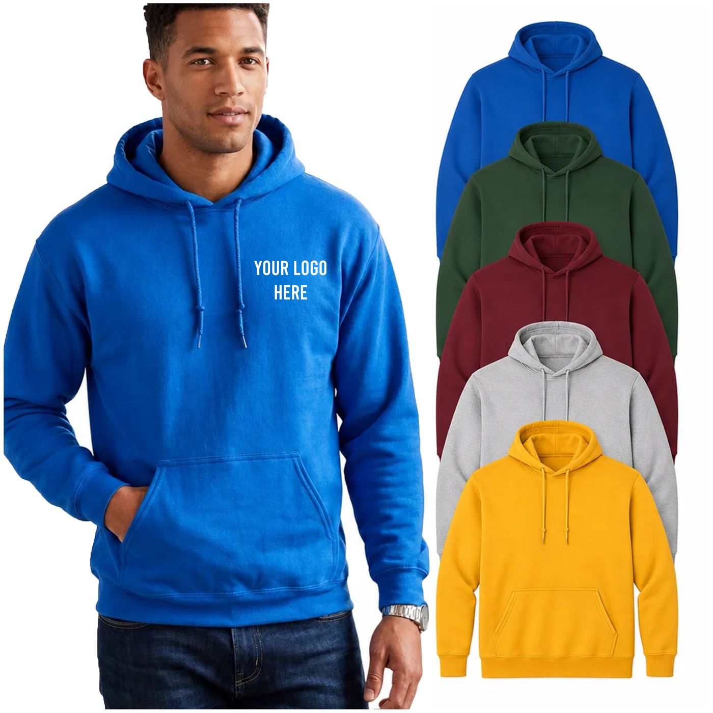 Pullover Hoodie (18500) — blank, ready for custom branding by Promaroo