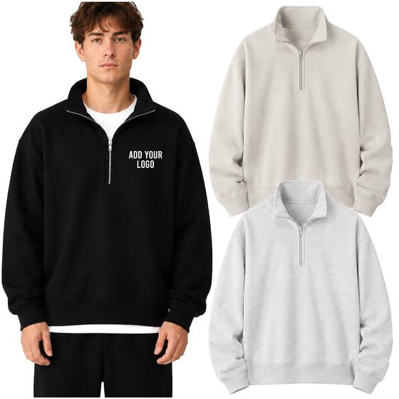 Quarter-Zip Sweatshirt (4740) — blank, ready for custom branding by Promaroo