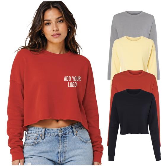 Cropped Crewneck Sweatshirt (7503) — blank, ready for custom branding by Promaroo