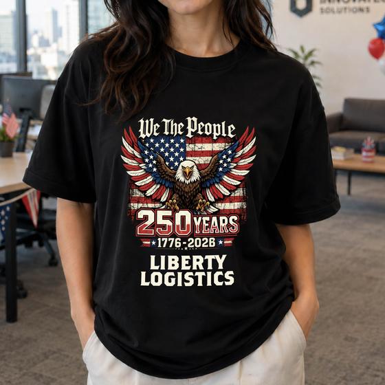 Fourth of July T-Shirt (JULY4-TEE) — blank, ready for custom branding by Promaroo