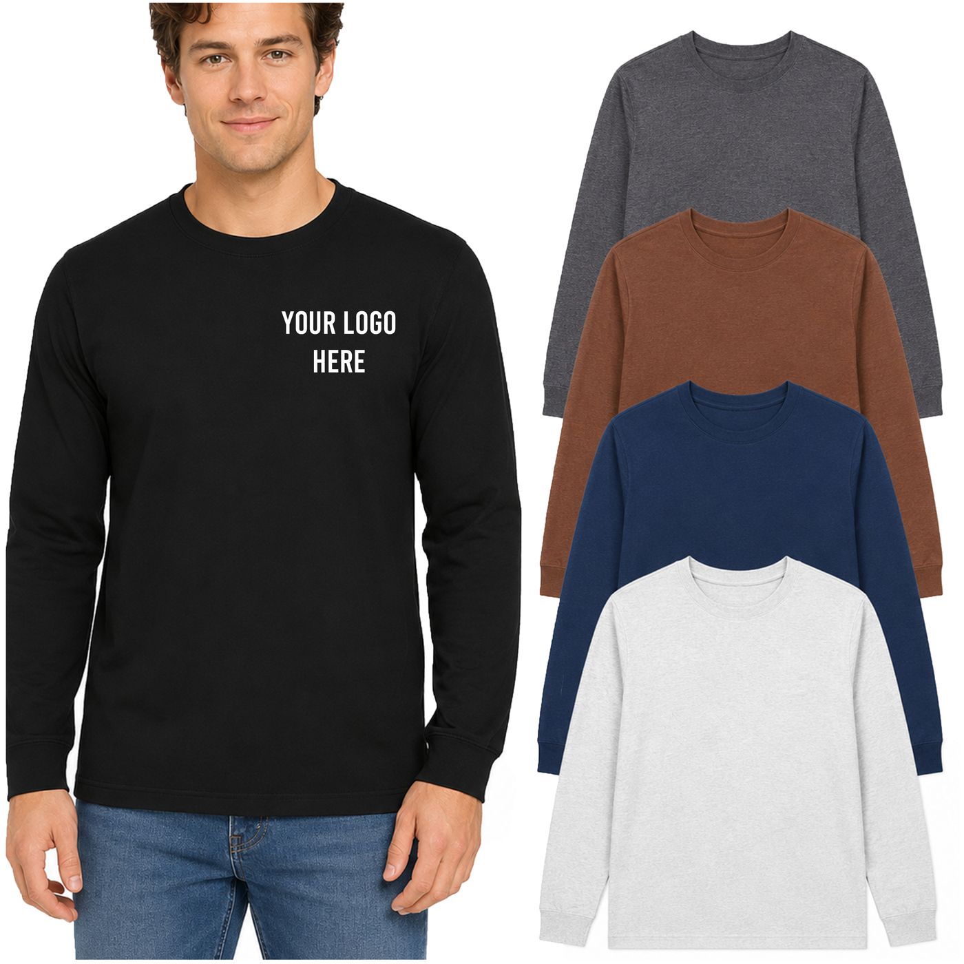 Long Sleeve T-Shirt (LS14004) — blank, ready for custom branding by Promaroo