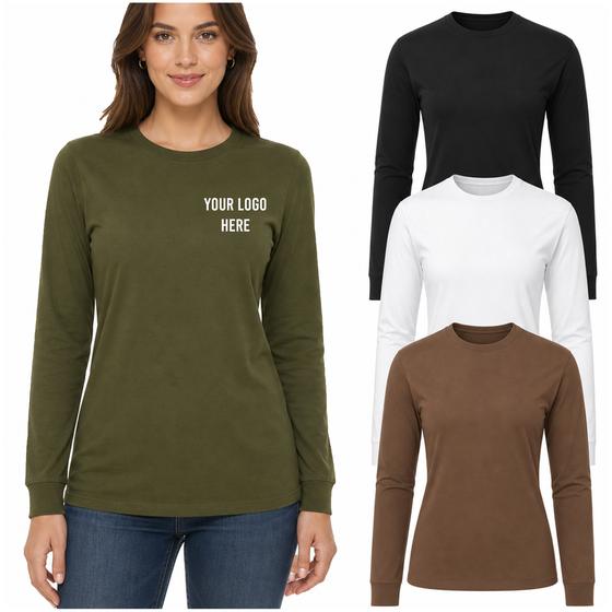 Women's Long Sleeve T-Shirt (LS15009) — blank, ready for custom branding by Promaroo