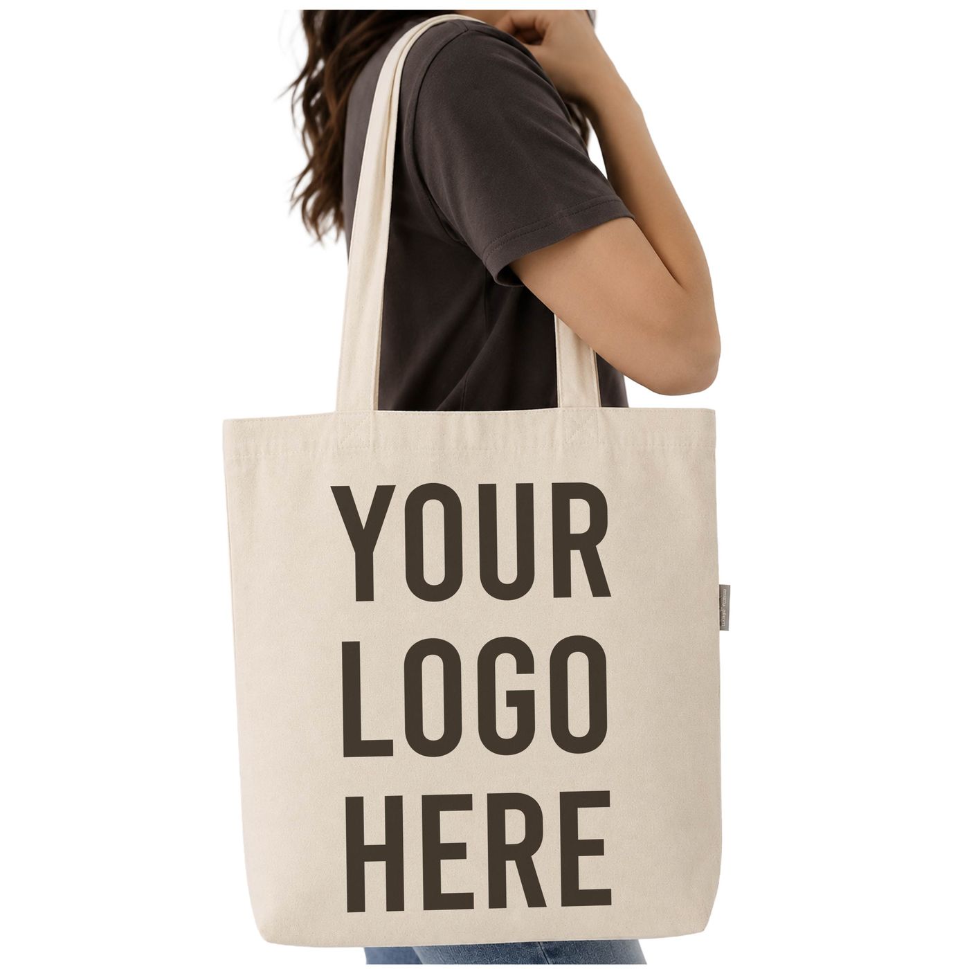 Organic Cotton Tote with Short Handles (OR110) — blank, ready for custom branding by Promaroo