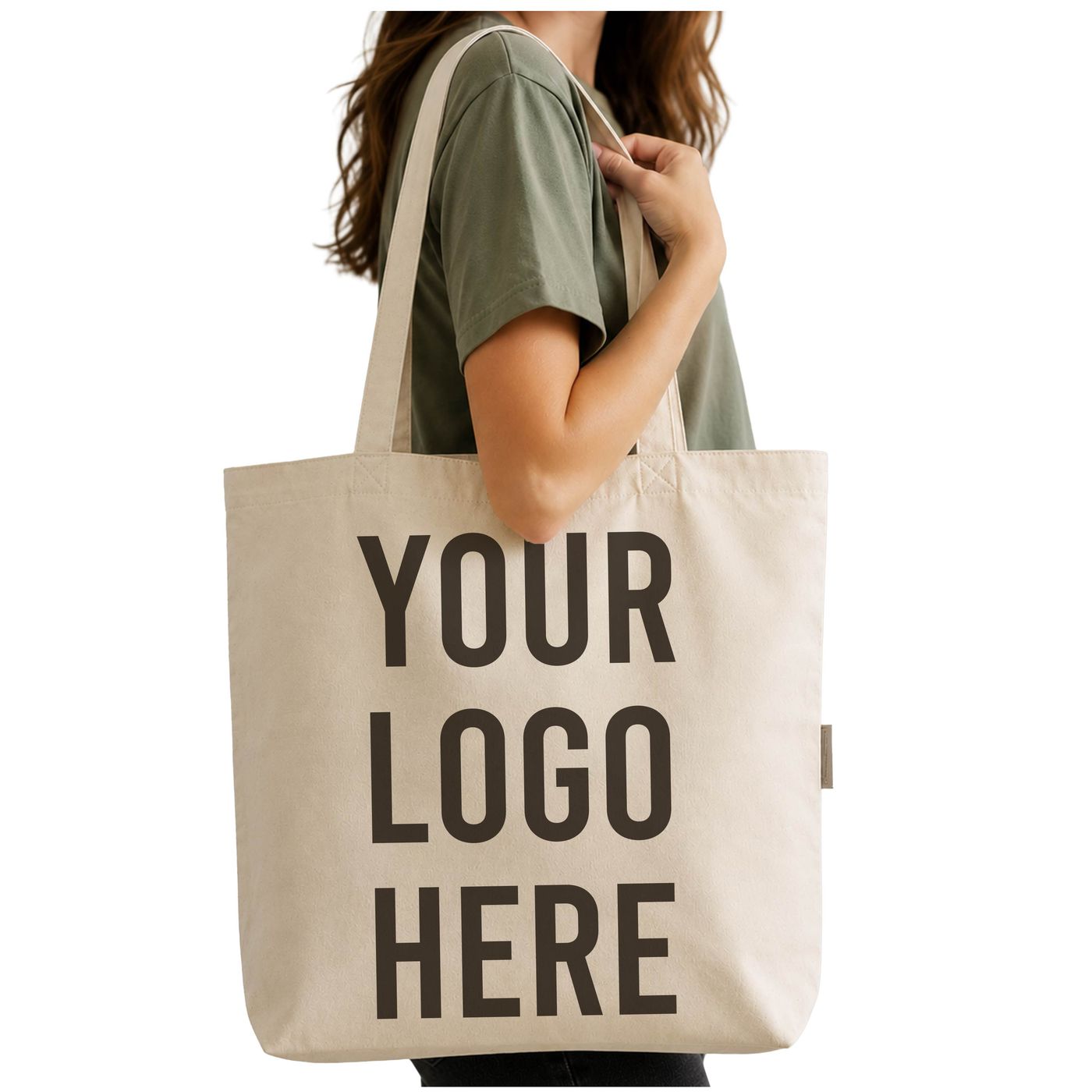 Tall Organic Cotton Tote (OR120) — blank, ready for custom branding by Promaroo
