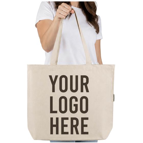 Wide Organic Cotton Shopper (OR250) — blank, ready for custom branding by Promaroo