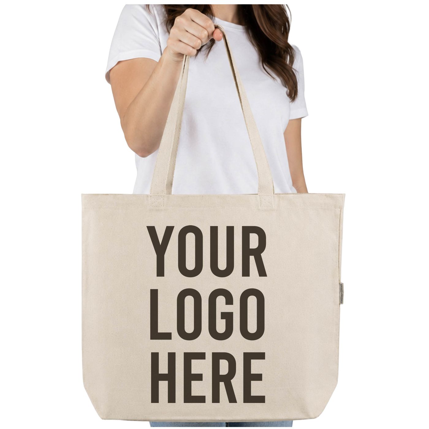 Wide Organic Cotton Shopper (OR250) — blank, ready for custom branding by Promaroo