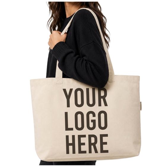 Extra Wide Organic Cotton Shopper (OR260) — blank, ready for custom branding by Promaroo