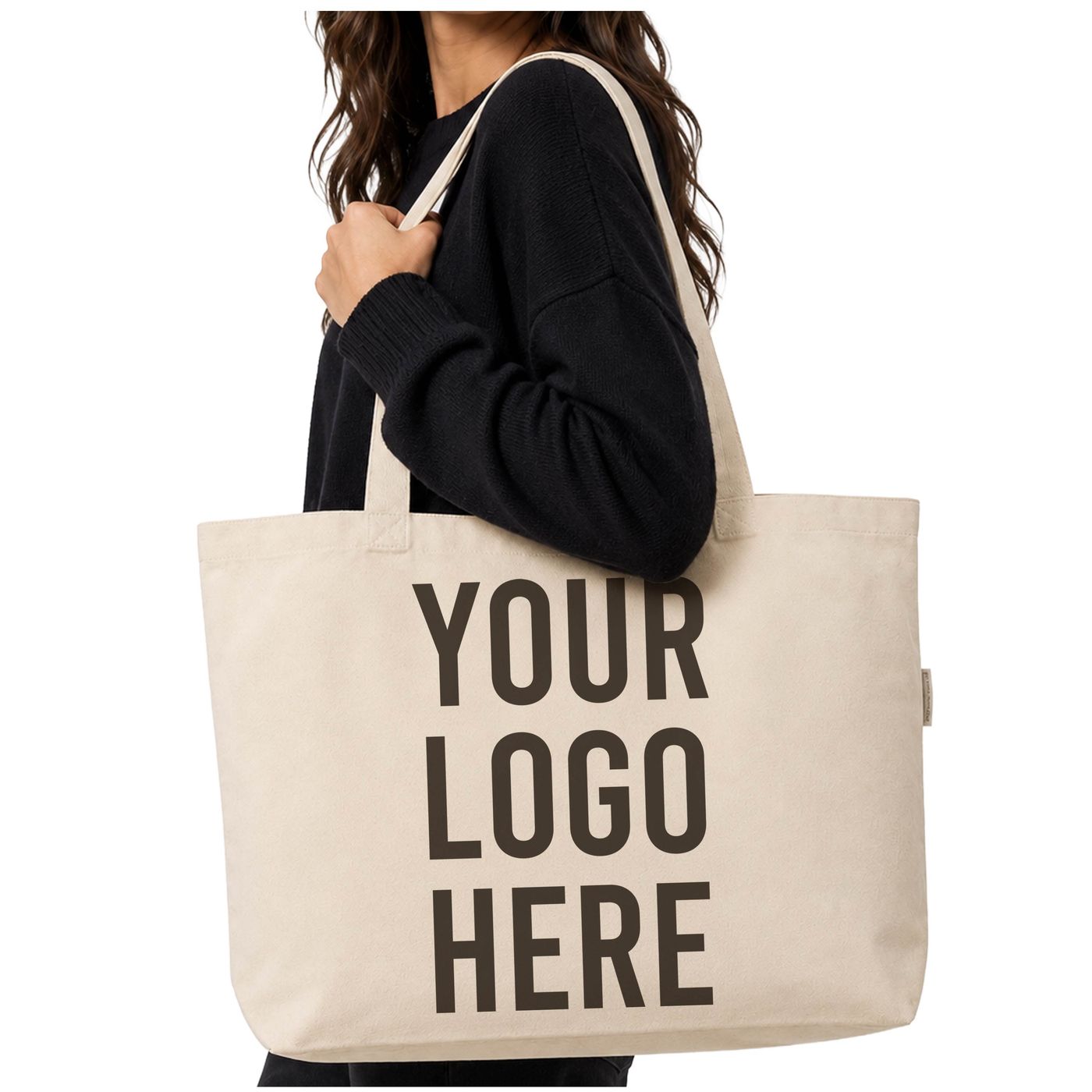 Extra Wide Organic Cotton Shopper (OR260) — blank, ready for custom branding by Promaroo