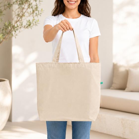 Two-Tone Canvas Shoulder Tote (RC219) — blank, ready for custom branding by Promaroo