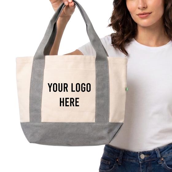 Canvas Boat Tote with Contrast Panel (RC237) — blank, ready for custom branding by Promaroo