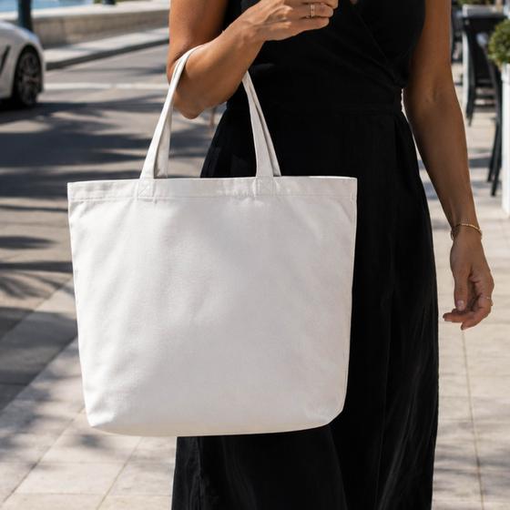 Large Polyester Canvas Shopper (SB219) — blank, ready for custom branding by Promaroo