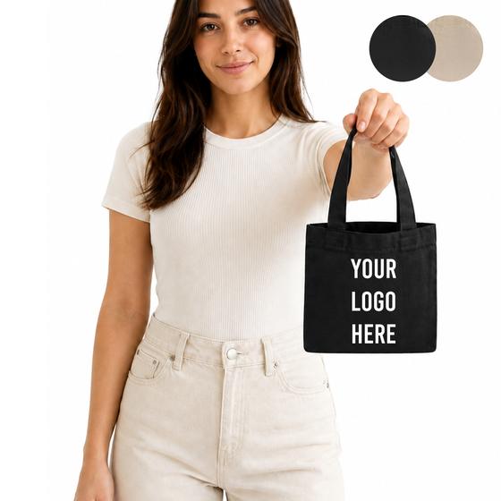 Mini Canvas Tote (TB106) — blank, ready for custom branding by Promaroo