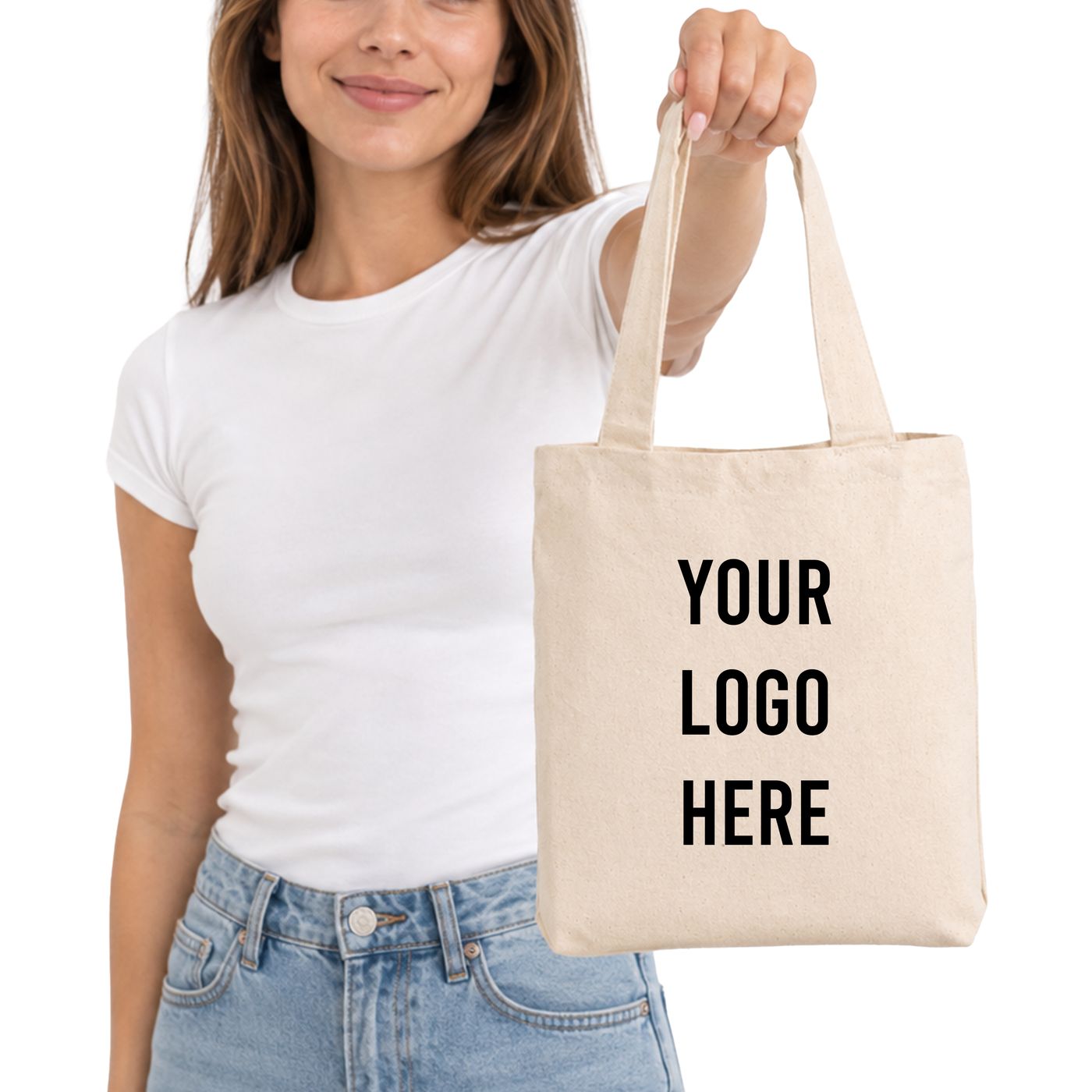 Canvas Tote with Short Handles (TB108) — blank, ready for custom branding by Promaroo