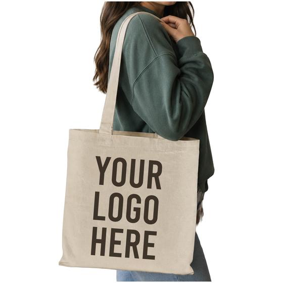 Canvas Shoulder Tote (TB205) — blank, ready for custom branding by Promaroo