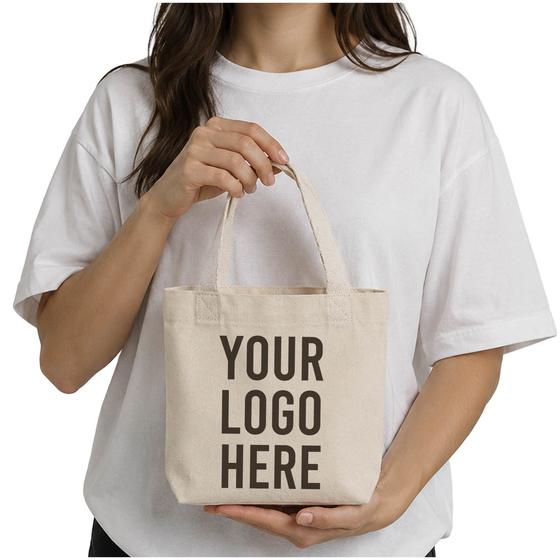 Mini Canvas Tote with Gusset (TC208) — blank, ready for custom branding by Promaroo