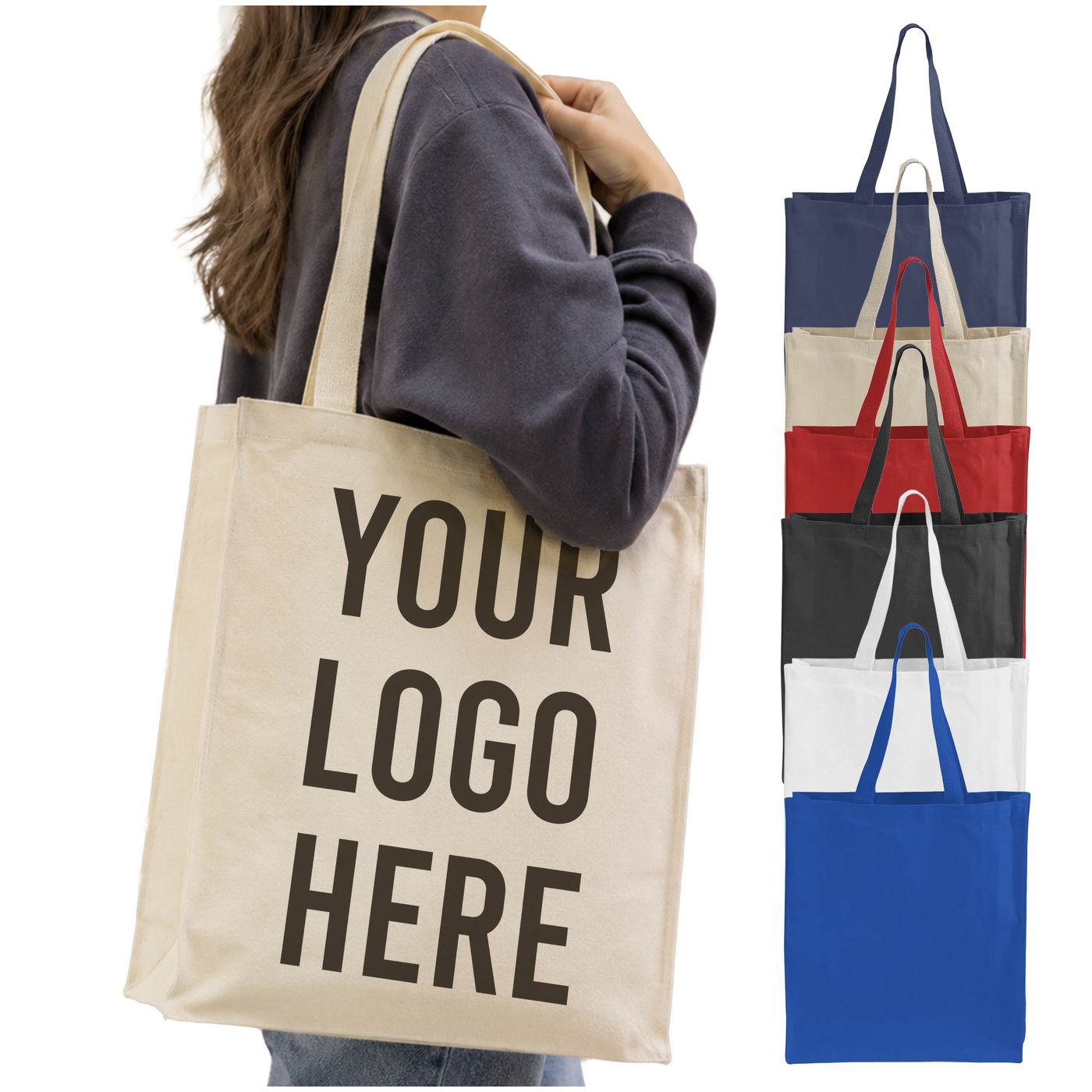 Canvas Tote with Colour Body (TF230) — blank, ready for custom branding by Promaroo