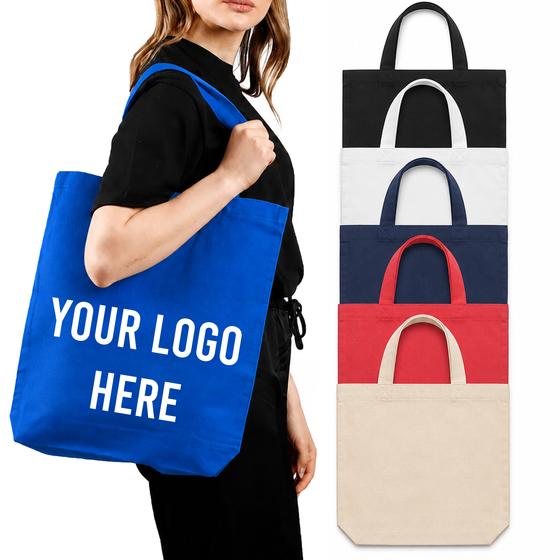 Large Cotton Tote with Contrast Handles (TG200) — blank, ready for custom branding by Promaroo