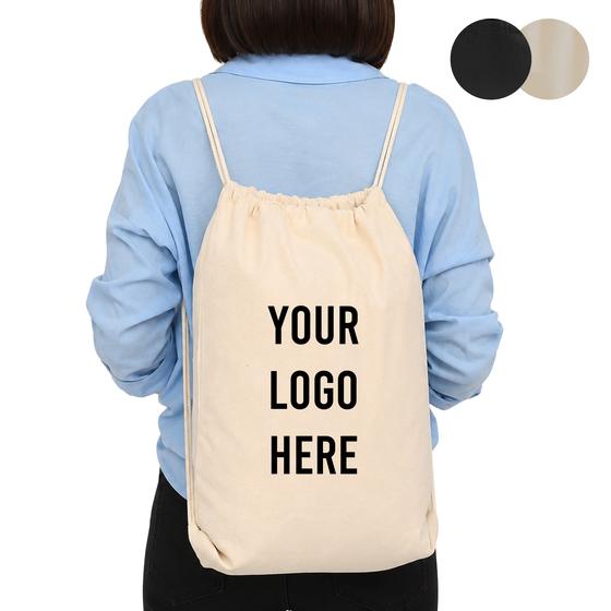 Cotton Drawstring Backpack (BPK20) — blank, ready for custom branding by Promaroo