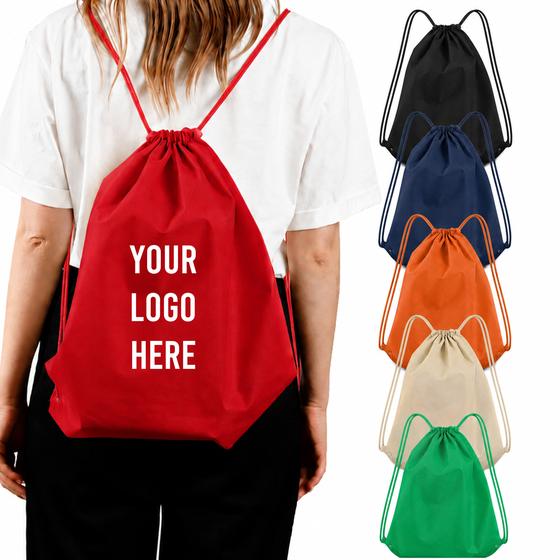 Non-Woven Drawstring Backpack (GK490) — blank, ready for custom branding by Promaroo
