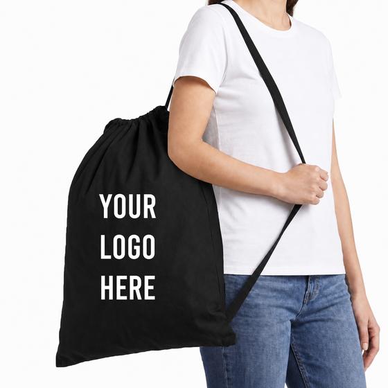 Cotton Drawstring Bag — Medium (LBM) — blank, ready for custom branding by Promaroo