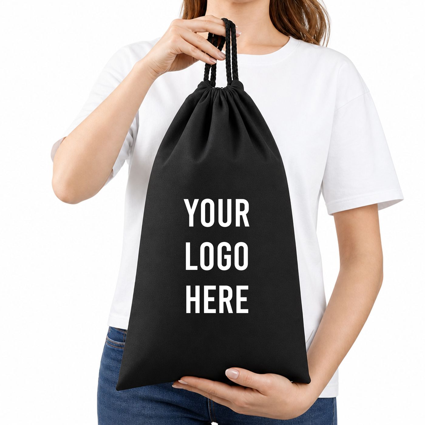 Cotton Shoe Bag (SBG10) — blank, ready for custom branding by Promaroo