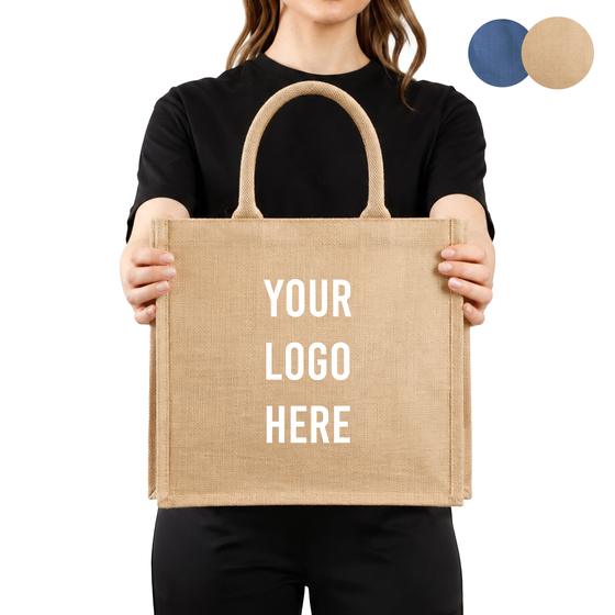 Large Jute Tote (TJ888) — blank, ready for custom branding by Promaroo