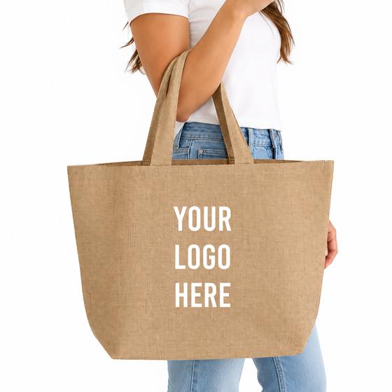 Tall Jute Tote (TJ895) — blank, ready for custom branding by Promaroo