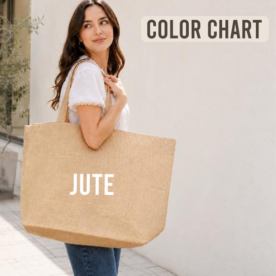 Large Jute Shopper (TJ896) — blank, ready for custom branding by Promaroo