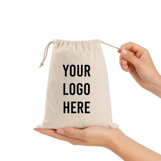 Cotton Muslin Gift Bag — Small (GB034) — blank, ready for custom branding by Promaroo