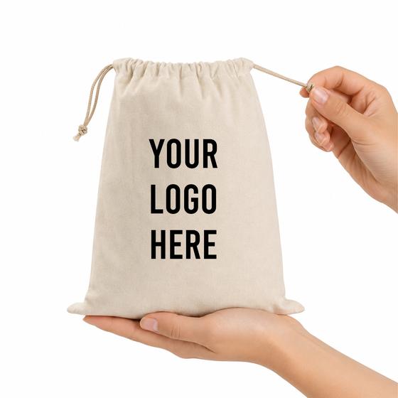 Cotton Muslin Gift Bag (GB035) — blank, ready for custom branding by Promaroo