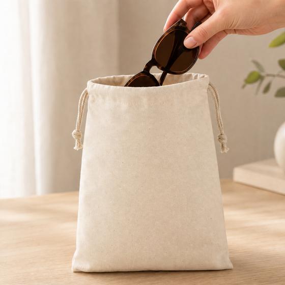 Cotton Muslin Gift Bag — Tall (GB069) — blank, ready for custom branding by Promaroo