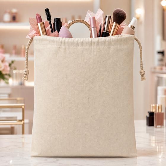 Cotton Muslin Gift Bag — Extra Large (GB1214) — blank, ready for custom branding by Promaroo