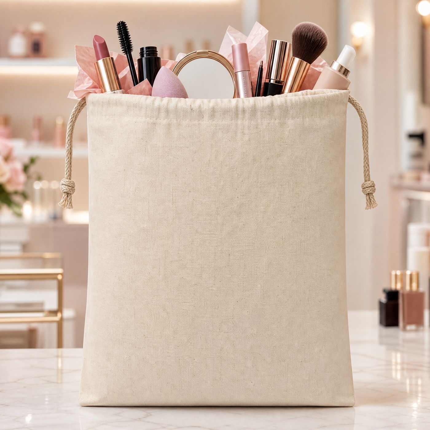 Cotton Muslin Gift Bag — Extra Large (GB1214) — blank, ready for custom branding by Promaroo