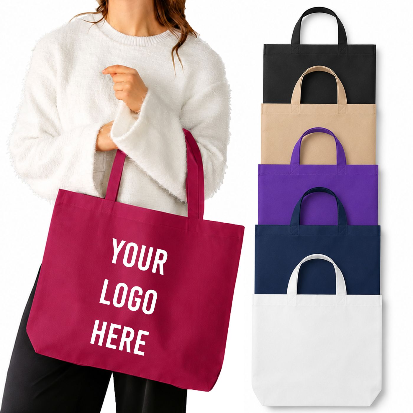 Non-Woven Tote (GN25) — blank, ready for custom branding by Promaroo
