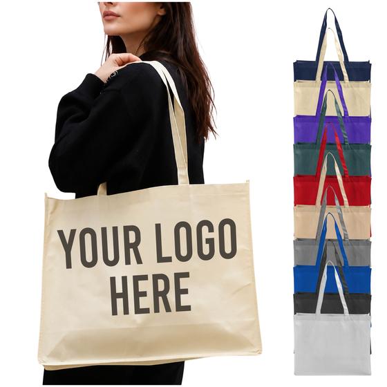 Extra Wide Non-Woven Shopper (GN60) — blank, ready for custom branding by Promaroo