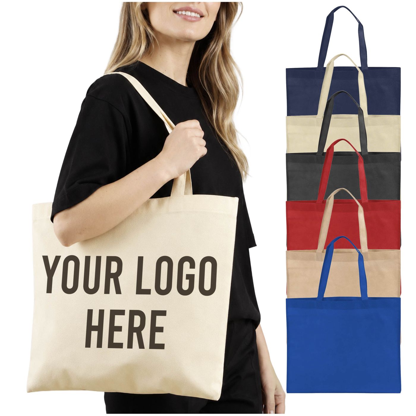 Large Non-Woven Tote (NTB20) — blank, ready for custom branding by Promaroo